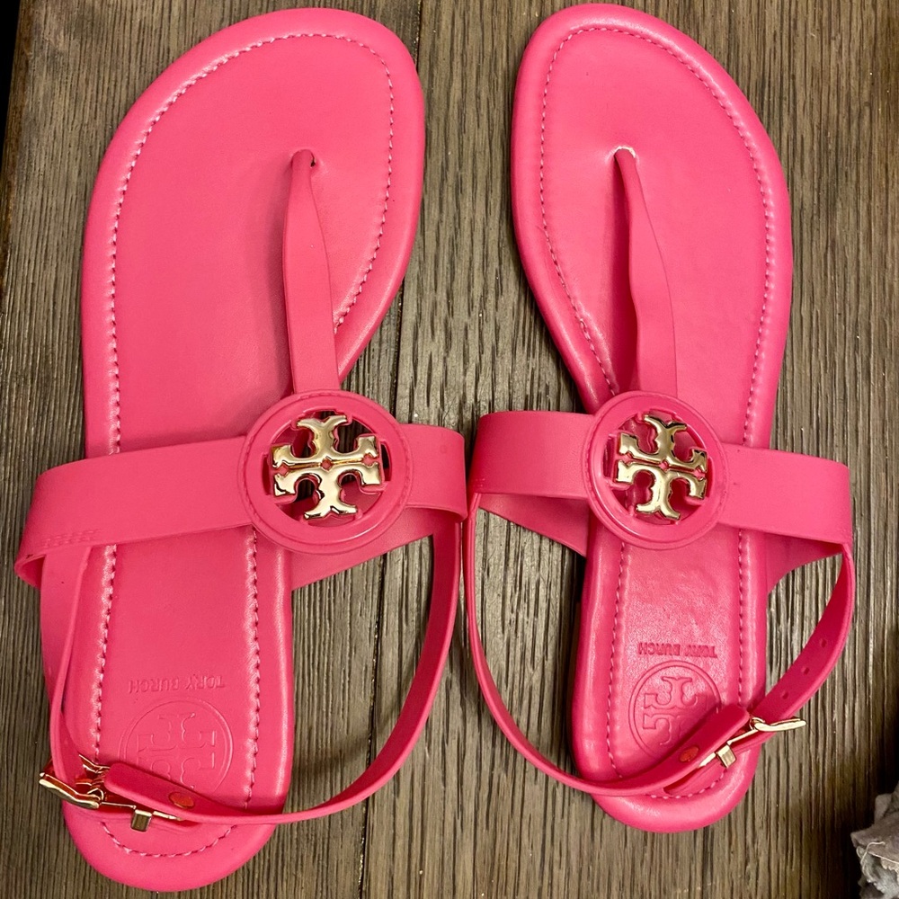 Tory Burch Pink Jelly Thong Sandals Size 41/10